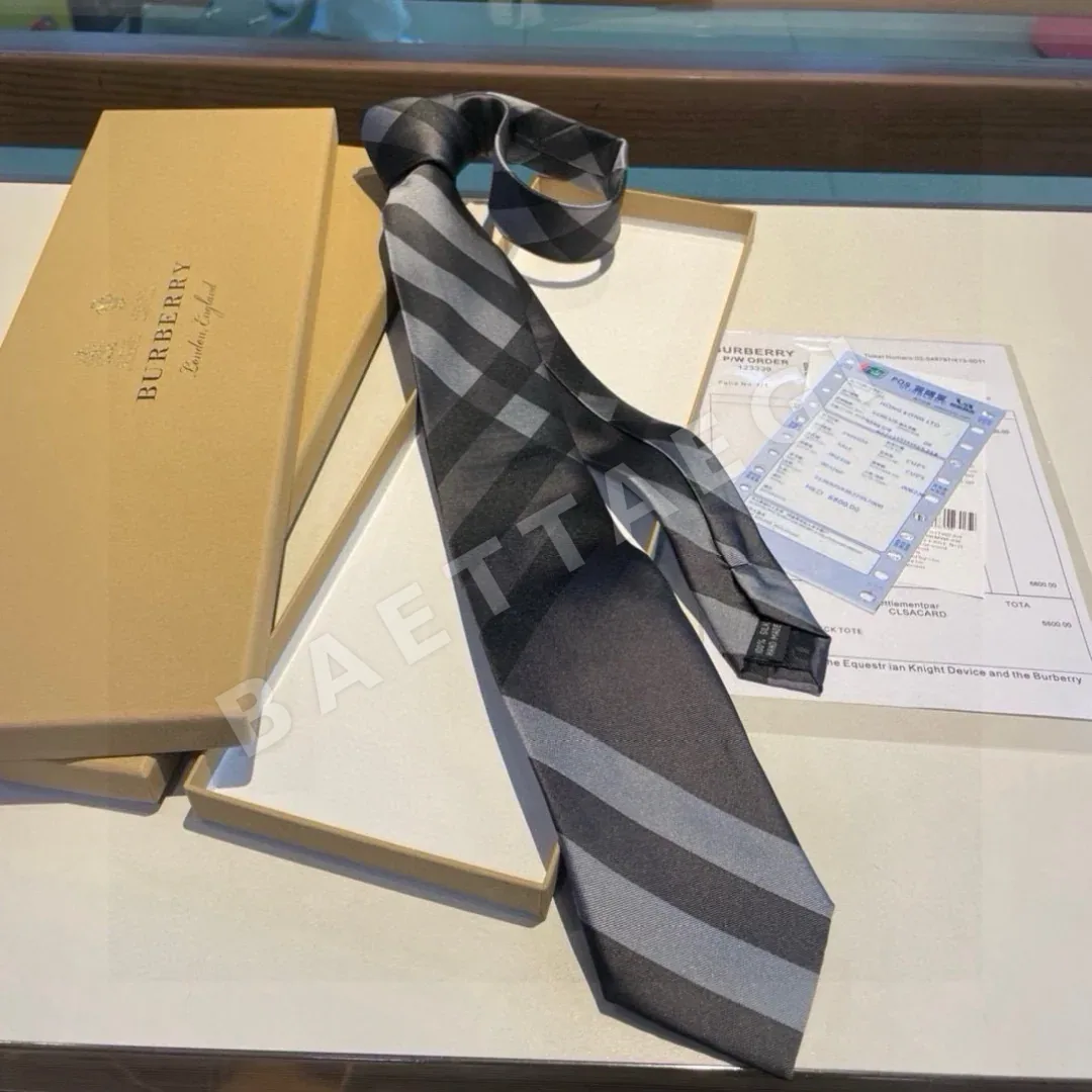 버버리 빈티지 체크 자카드 실크 넥타이 상세 이미지 7