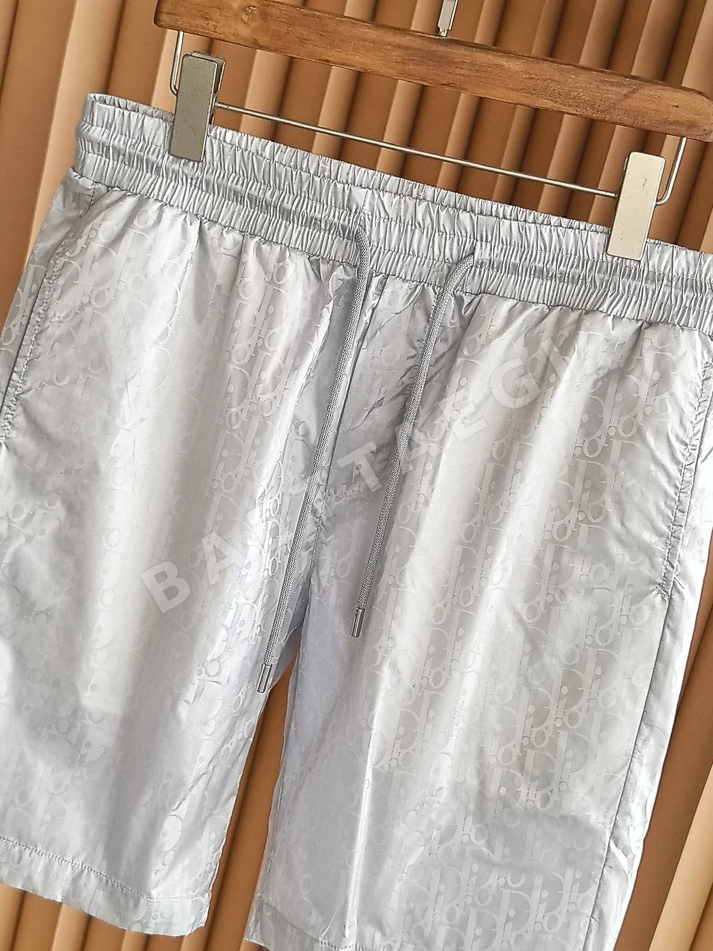 디올 프린트 코튼 오버핏 반바지 상세 이미지 2
