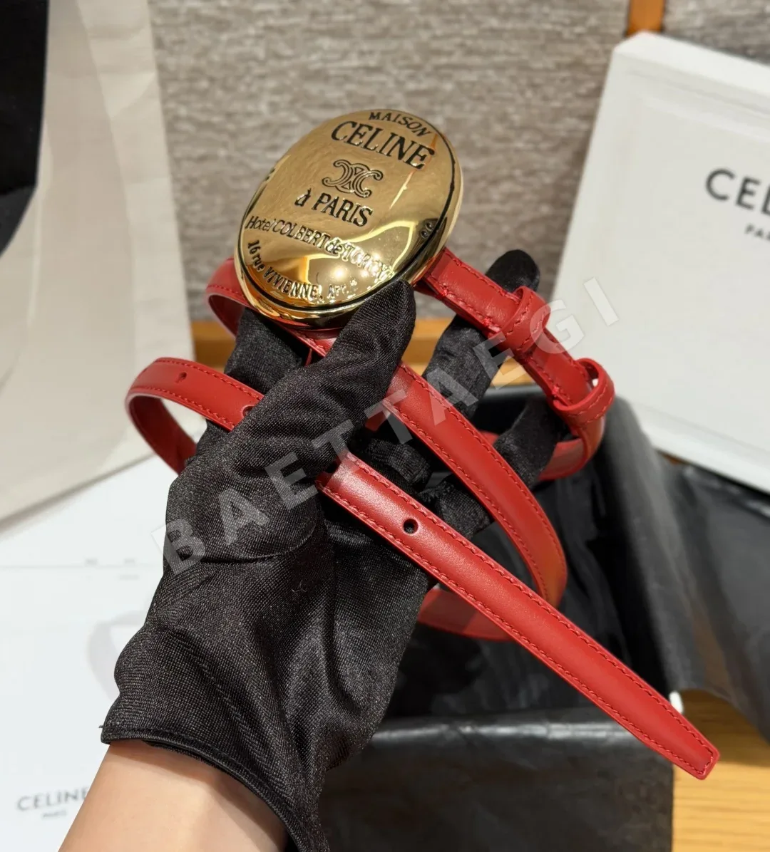 셀린느 13mm 가죽 벨트 상세 이미지 2