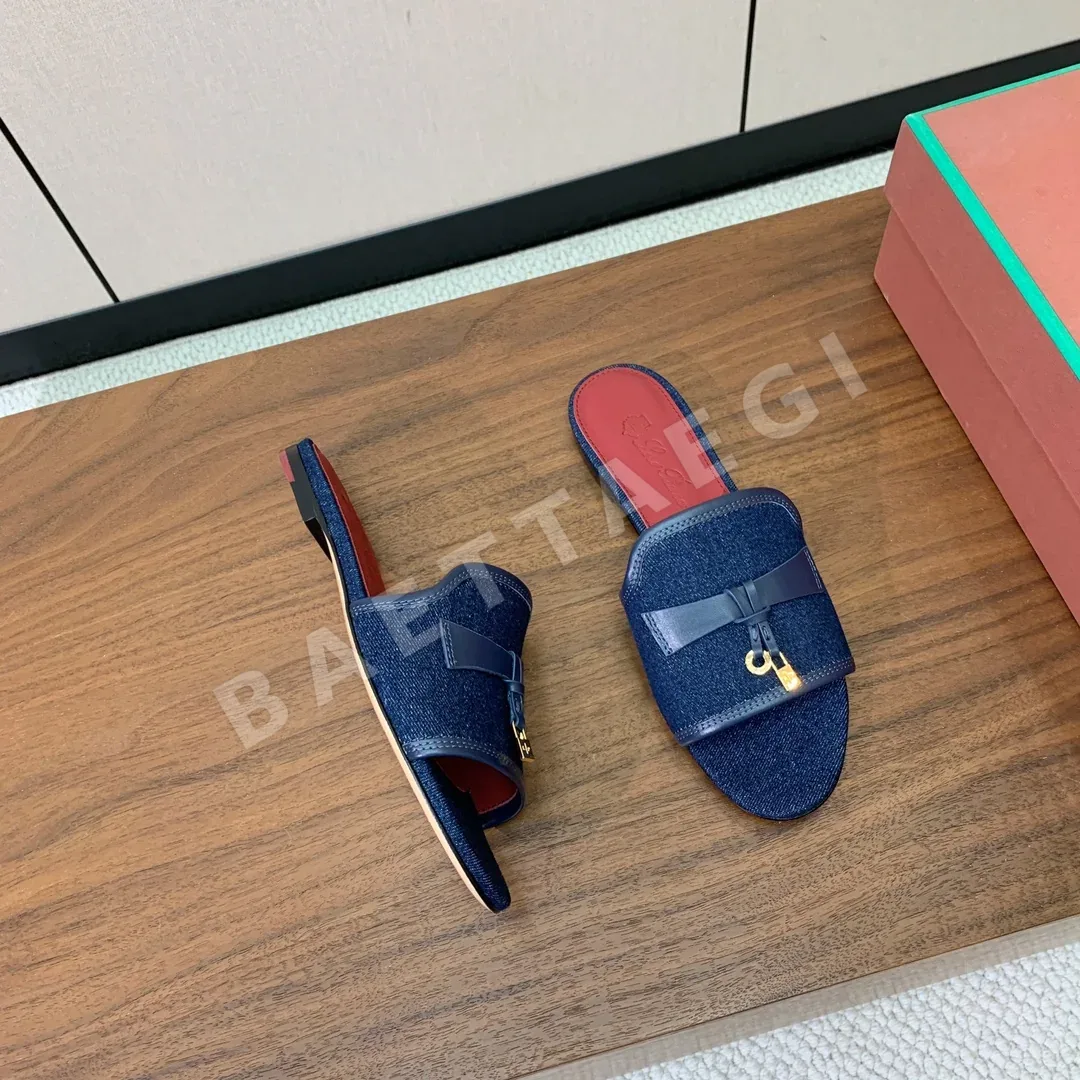 로로피아나 컬러블록 플랫 샌들 상세 이미지 2