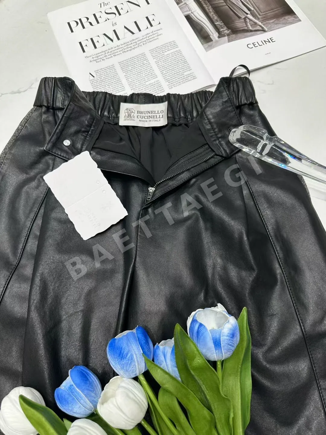 에르메스 가죽 스커트 상세 이미지 7