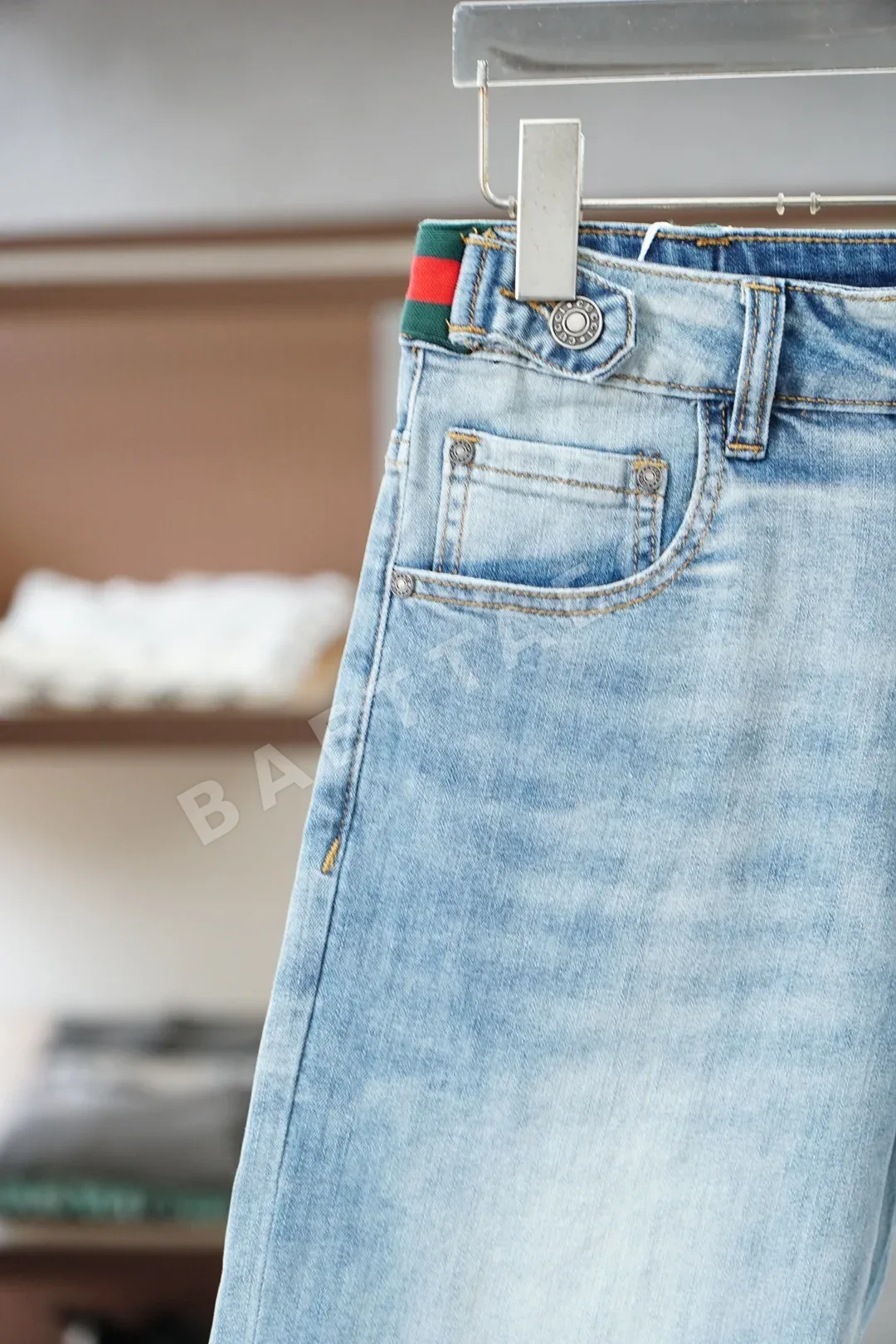 구찌 울트라씬 데님 남성 반바지 상세 이미지 3
