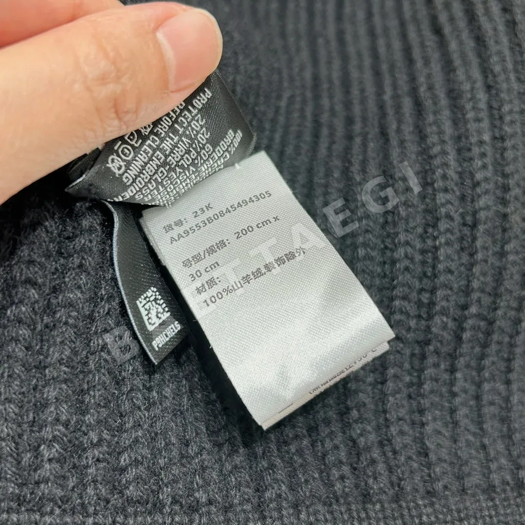 샤넬 스팽글 레터 자수 카시미어 머플러 상세 이미지 8