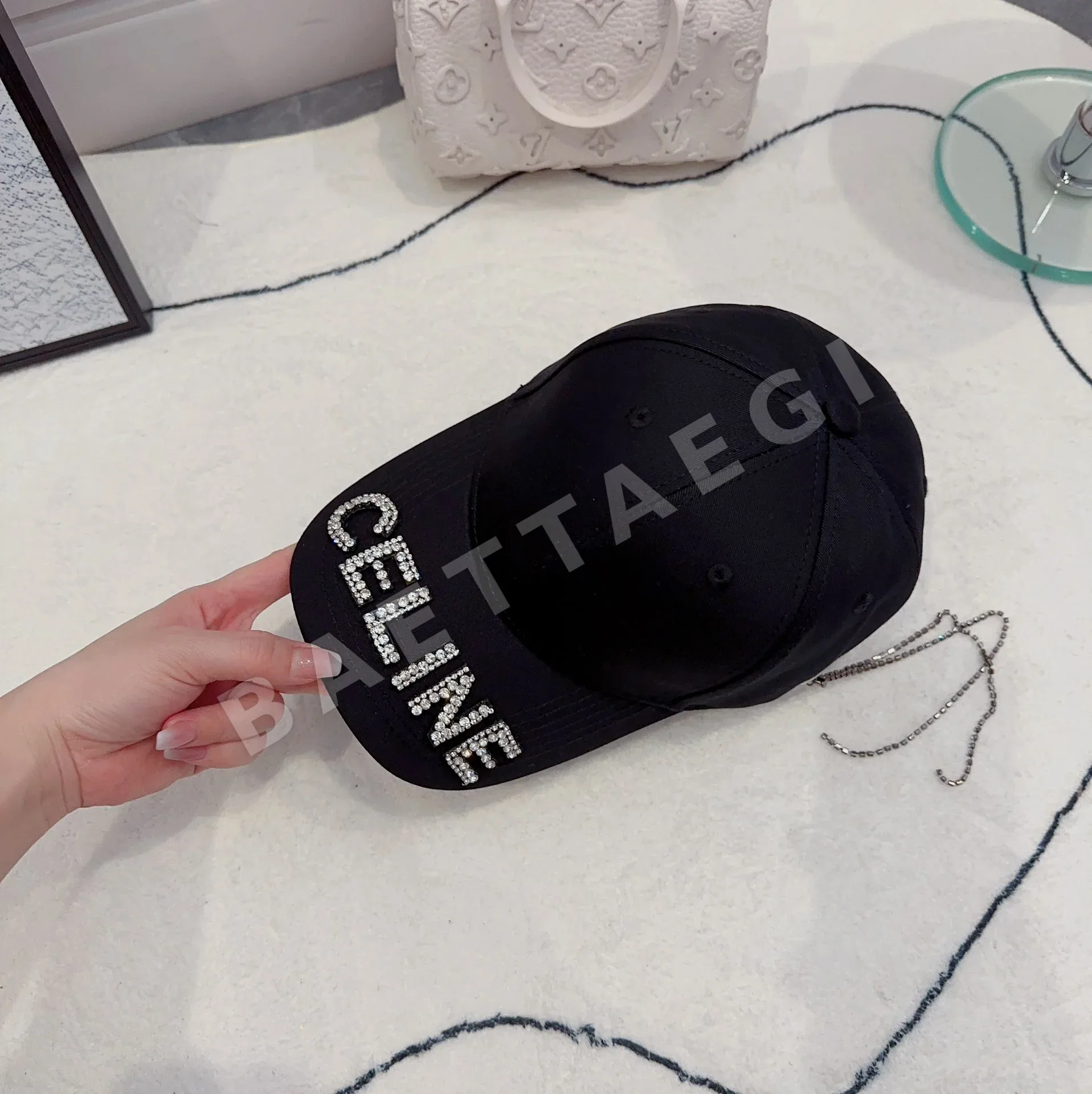 셀린느 로고 코튼 야구모자 상세 이미지 3