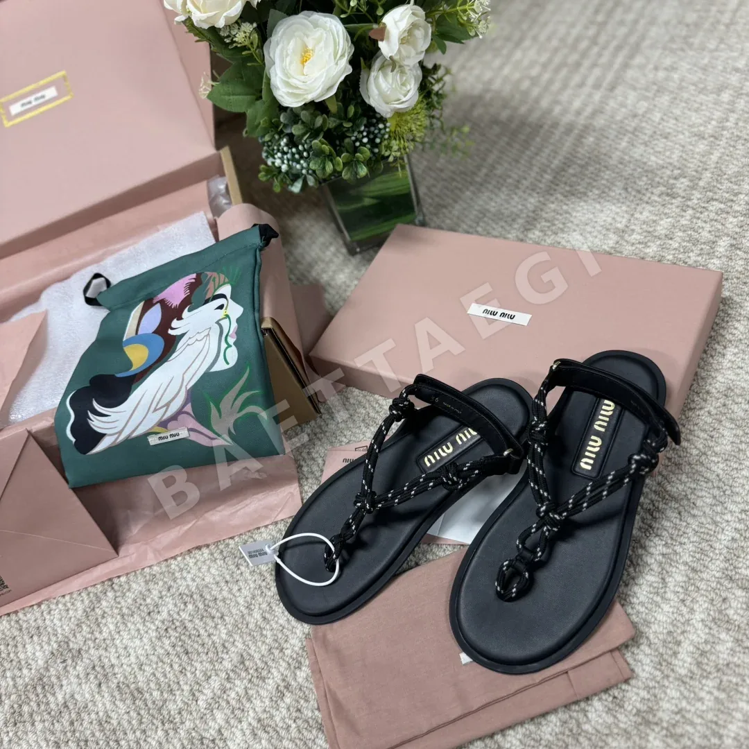미우미우 24 리비에르 플립플롭 샌들 상세 이미지 2