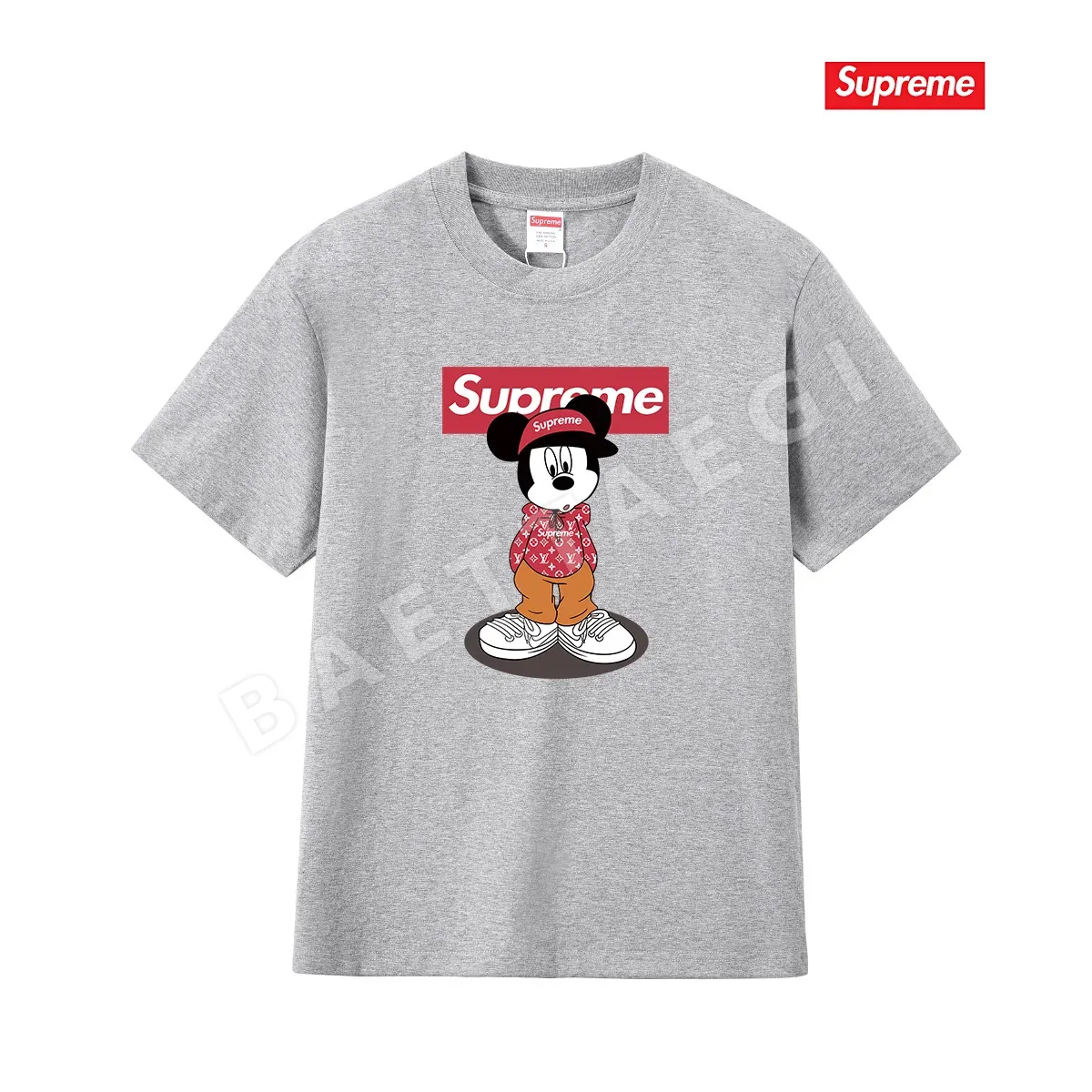 슈프림 미키마우스 콜라보 남성 반팔 티셔츠 상세 이미지 7