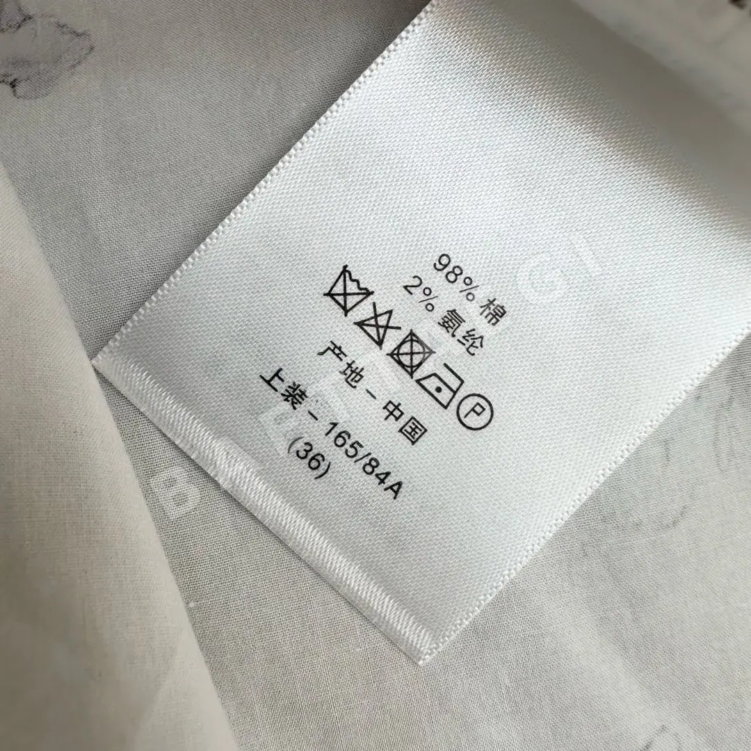 디올 프린트 반소매 코튼 원피스 상세 이미지 9