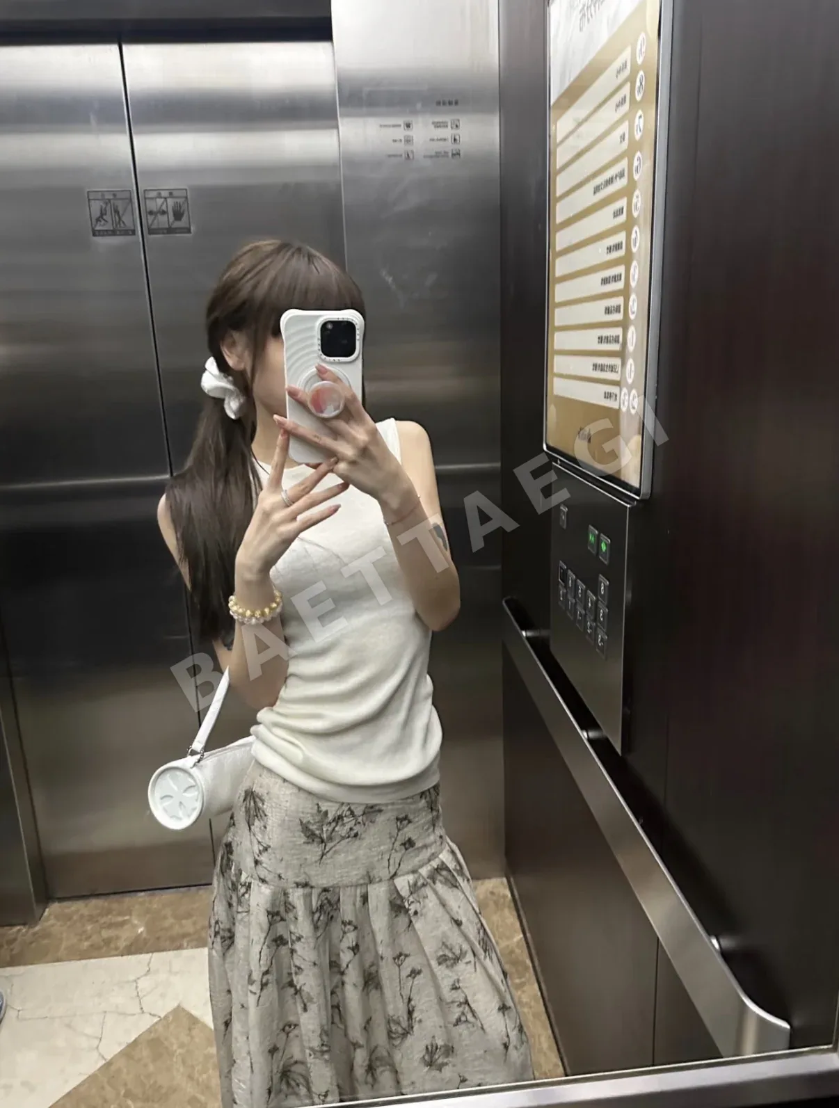 크롬하츠 화이트 펜홀더 토트가방 상세 이미지 7