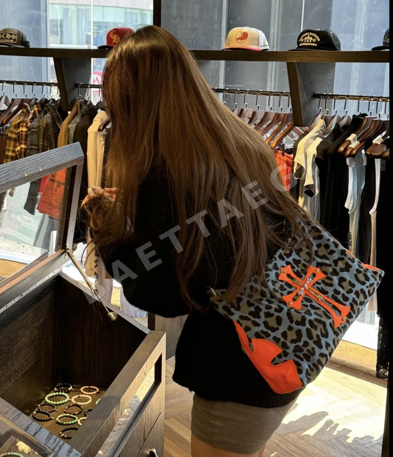 크롬하츠 블루 레오파드 패턴 리틀 라이언 가방 상세 이미지 12
