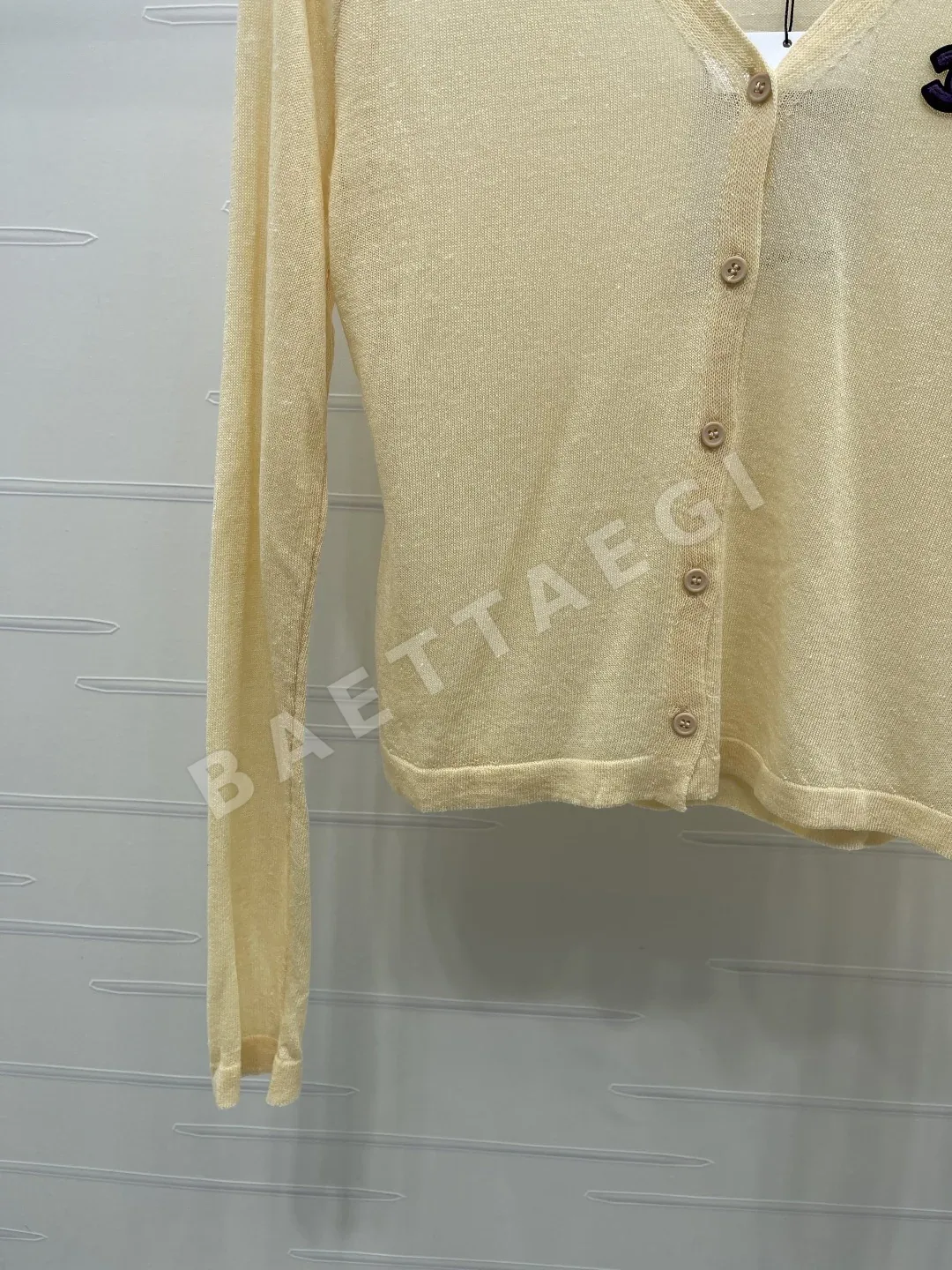 샤넬 더블 C 로고 여성 반팔 티셔츠 상세 이미지 5