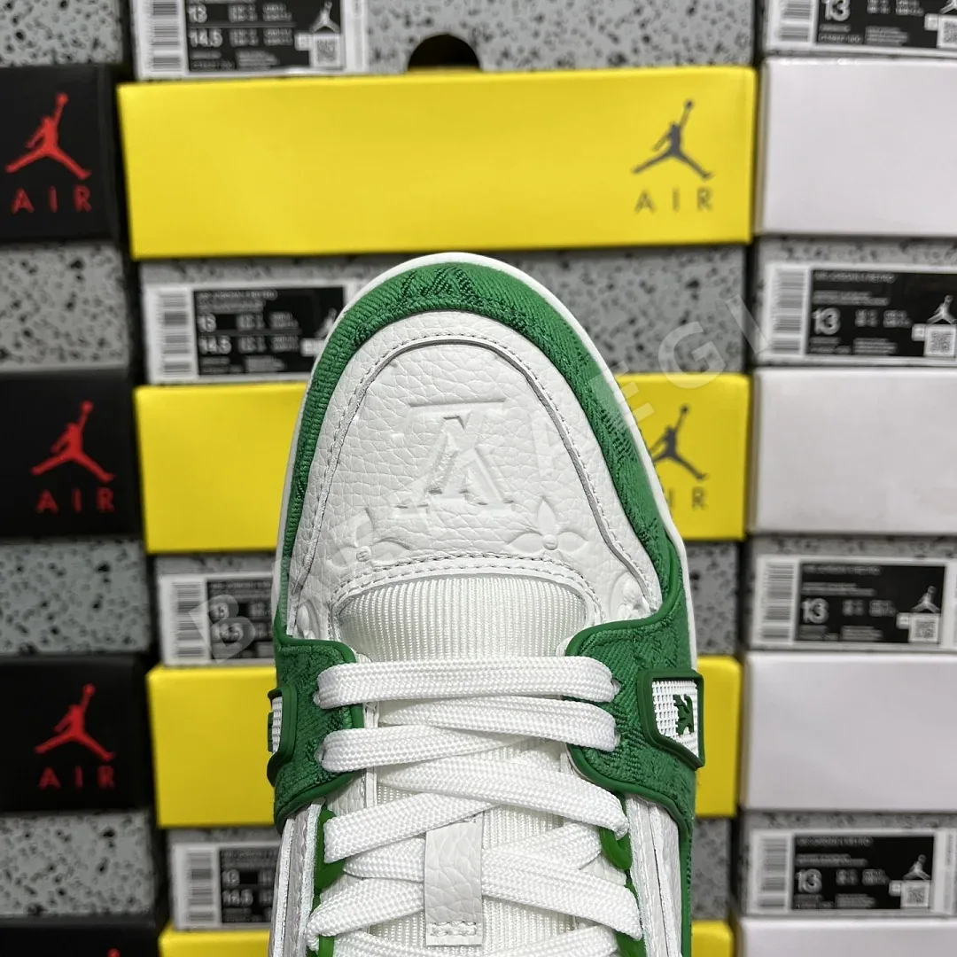 루이비통 [D1] 트레이너 1 04 화이트 그린 205826 Louis Vuitton Trainer 1-04 상세 이미지 5