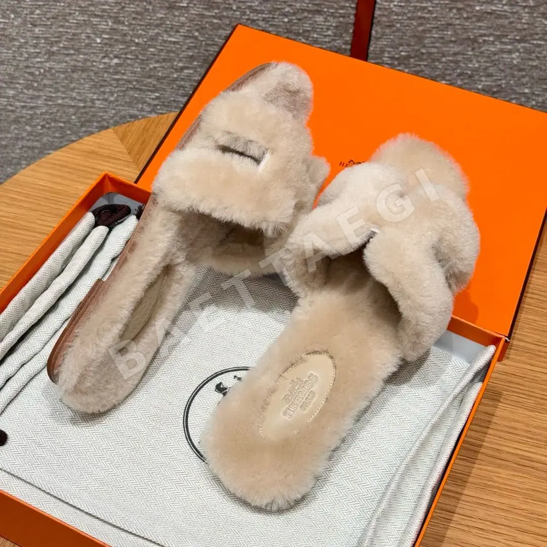 에르메스 오란 샌들 베이지 가죽 H 컷아웃 상세 이미지 3