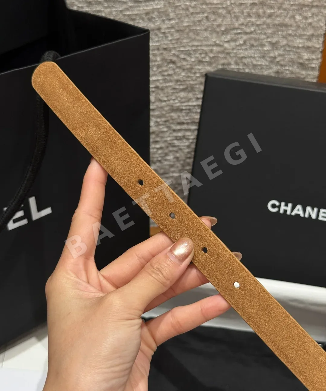 샤넬 양면 카프스킨 더블 C 벨트 상세 이미지 7