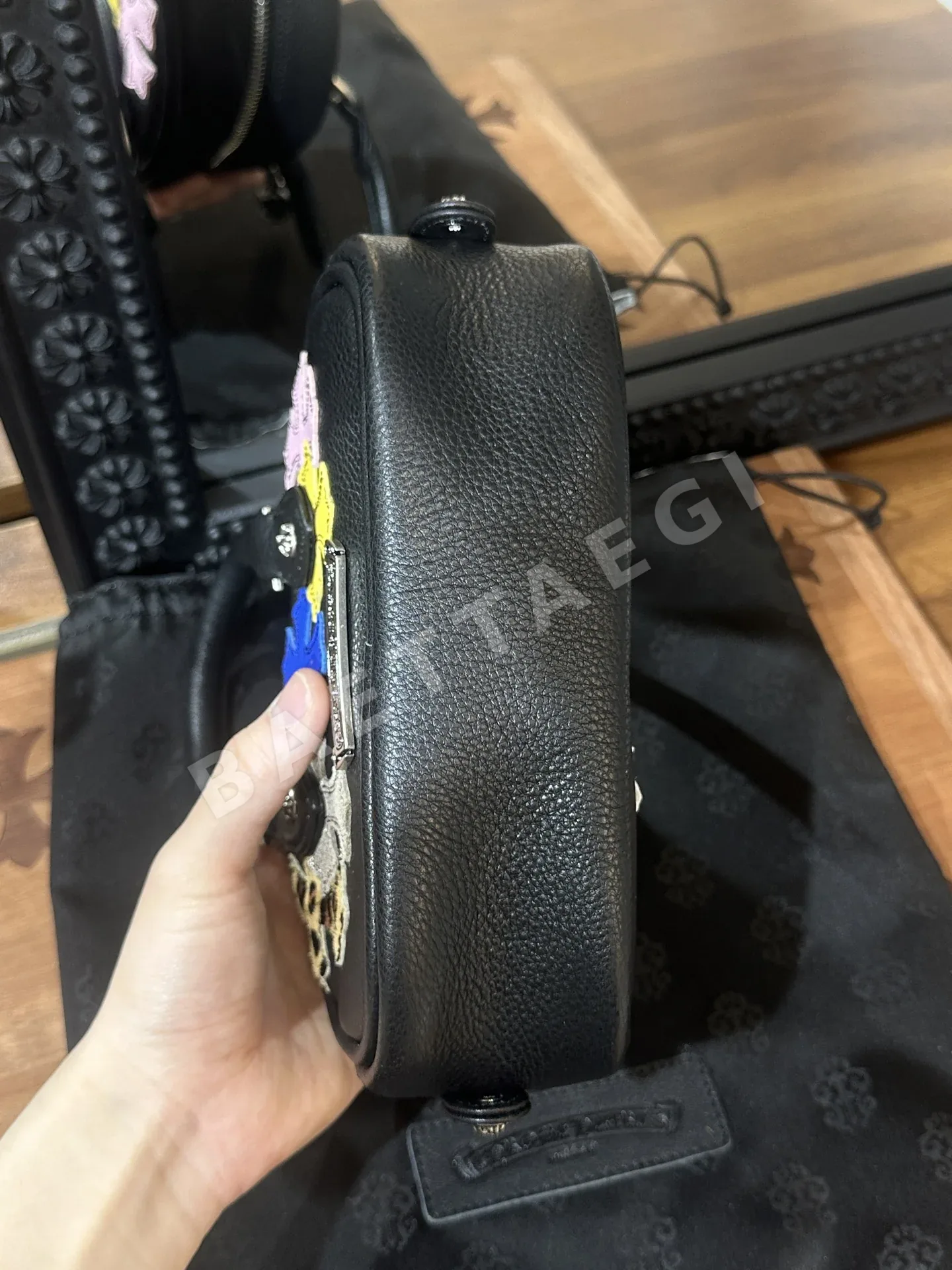크롬하츠 컬러 가죽 볼링백 상세 이미지 6