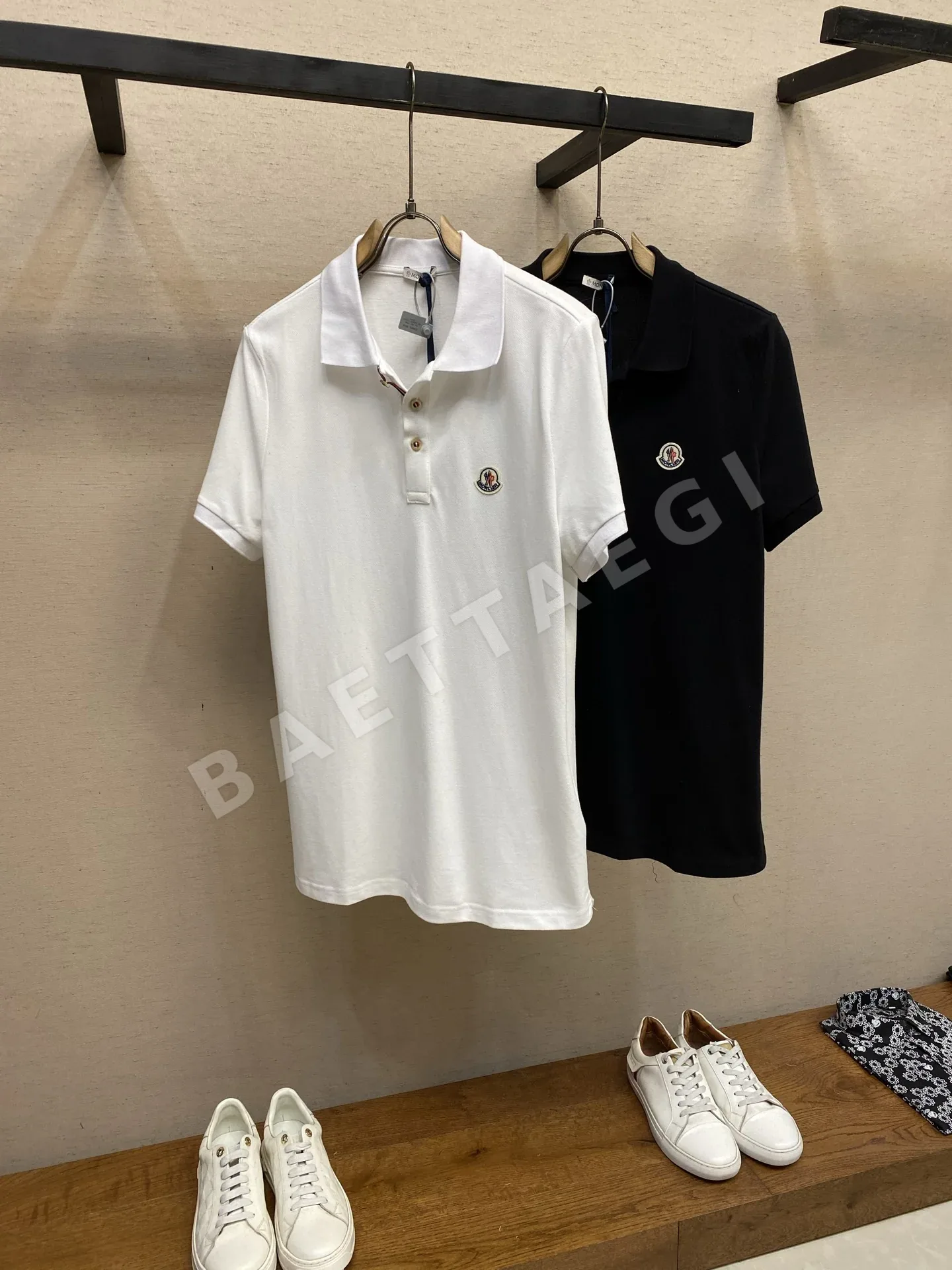 몽클레르 남성 코튼 반팔 폴로셔츠 상세 이미지 3