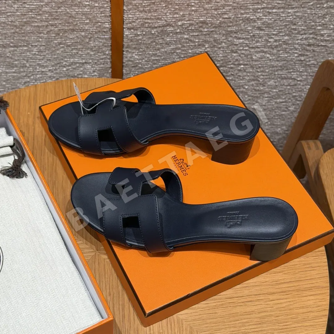 에르메스 오아시스 샌들 네이비블루 평직 하이힐 상세 이미지 2