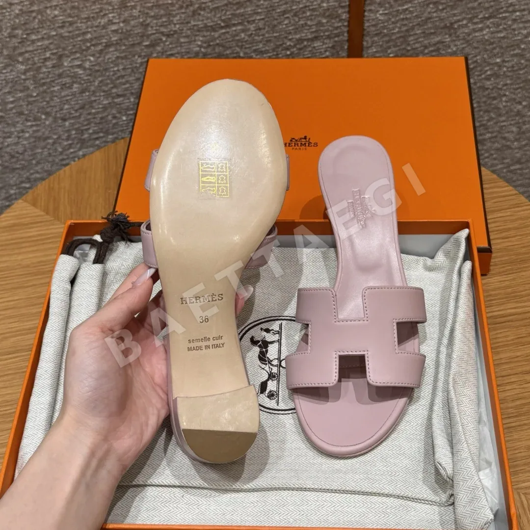 에르메스 오아시스 샌들 로즈 평직 하이힐 상세 이미지 7