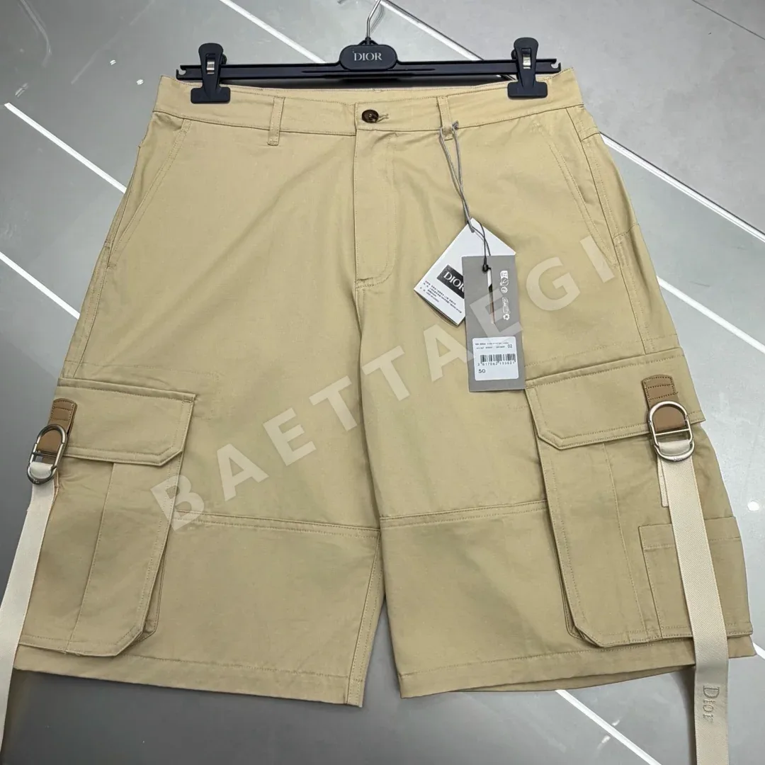 디올 코튼 개버딘 카고 반바지 상세 이미지 6