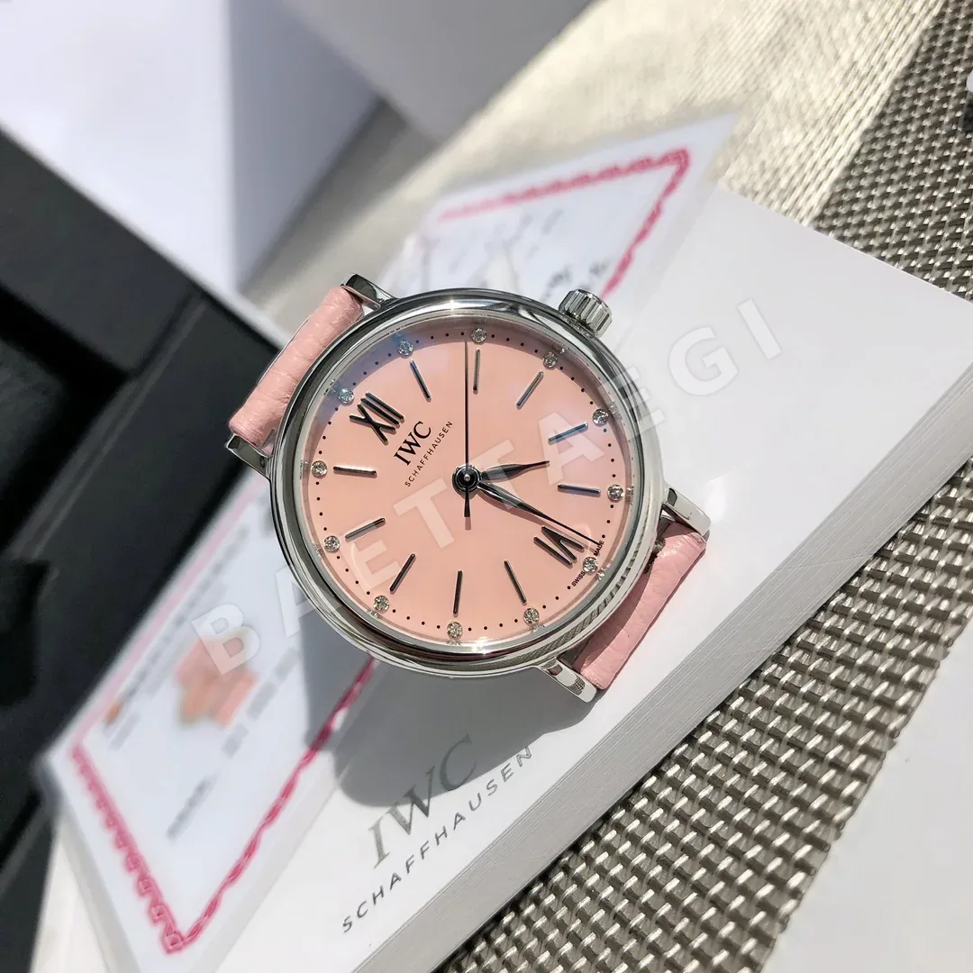 IWC 포르토피노 핑크 다이얼 여성 시계 상세 이미지 4