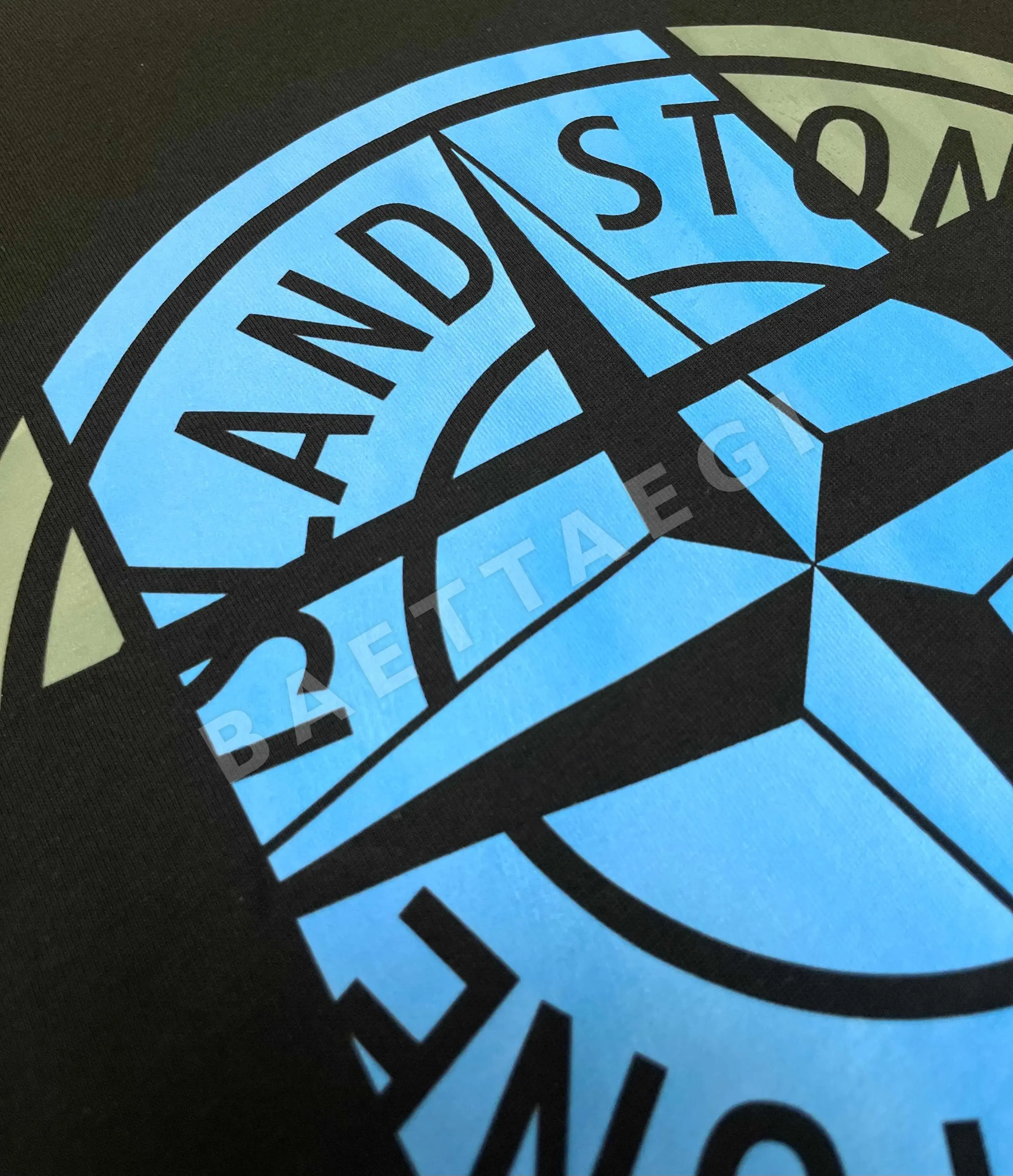 스톤아일랜드 컴퍼스 프린트 코튼 반팔 티셔츠 상세 이미지 9