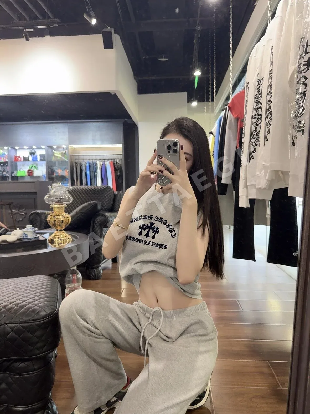 크롬하츠 플로키 가공 30 크로스 반팔 티셔츠 상세 이미지 9