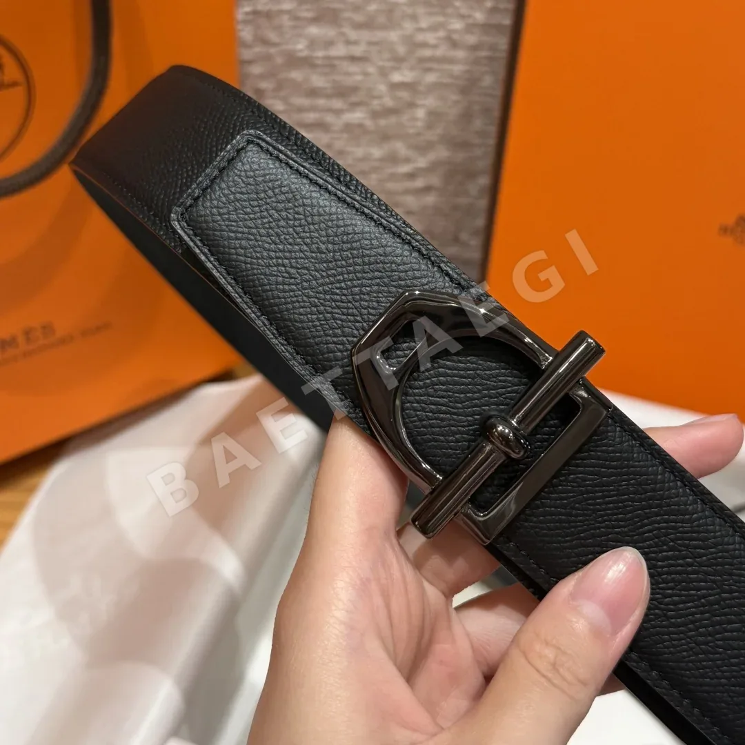 에르메스 베토네 당크르 아웃라인 양면 가죽 벨트 상세 이미지 6