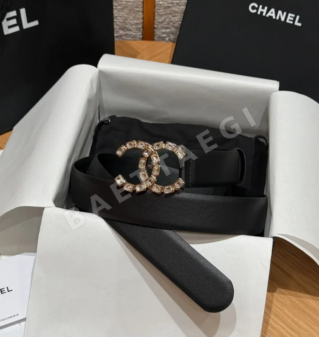 샤넬 클래식 더블 C 라인스톤 벨트 177286