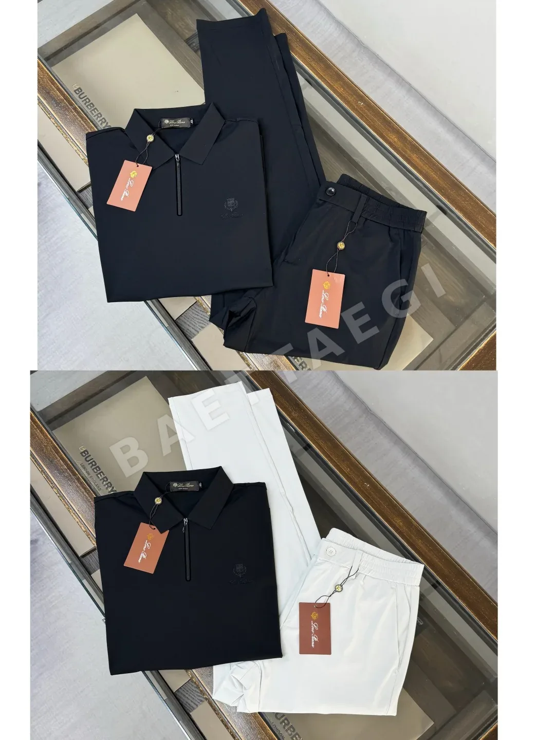 로로피아나 뽕나무 실크 반팔 폴로셔츠 상세 이미지 2