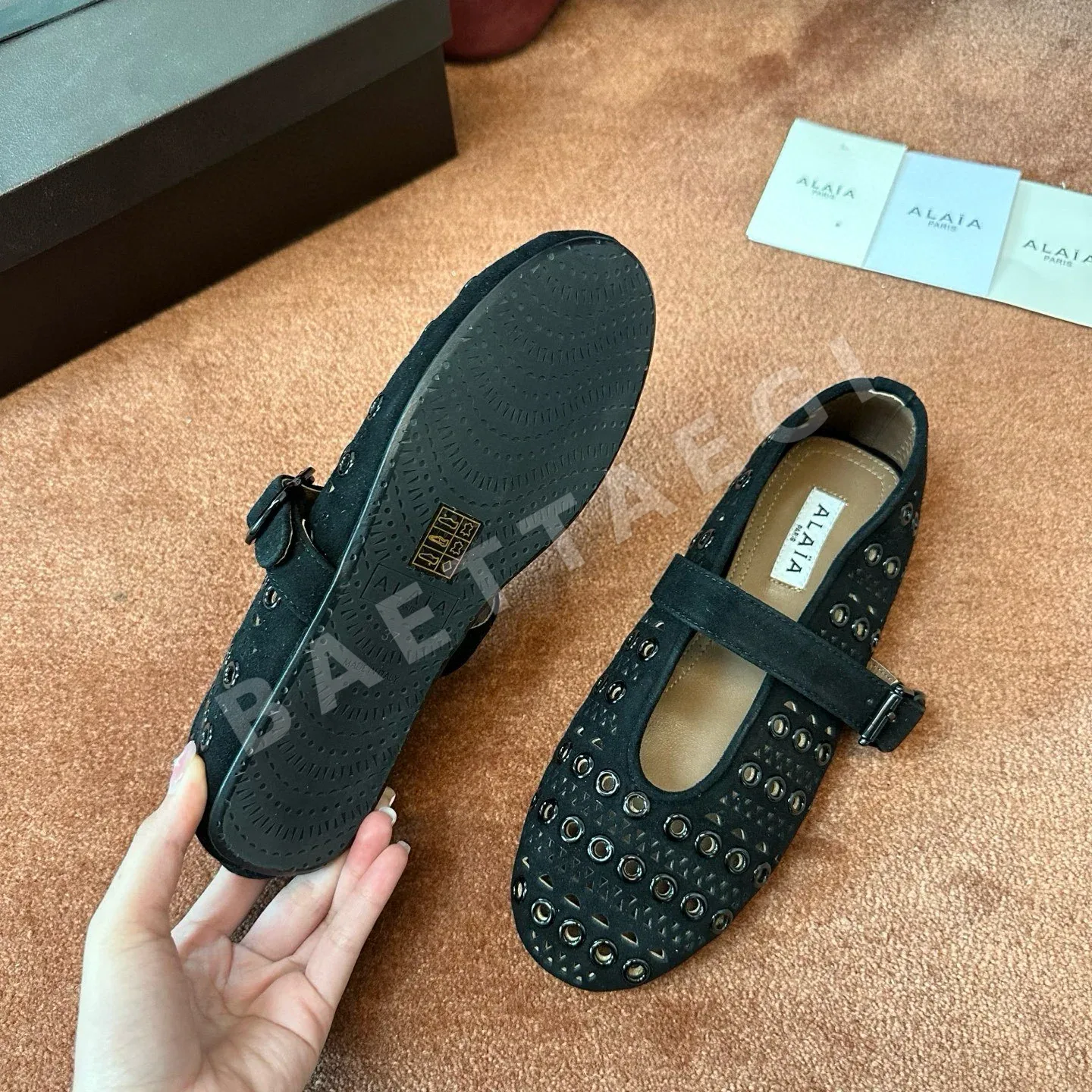 알라이아 메시 짜임 발레 슈즈 상세 이미지 7