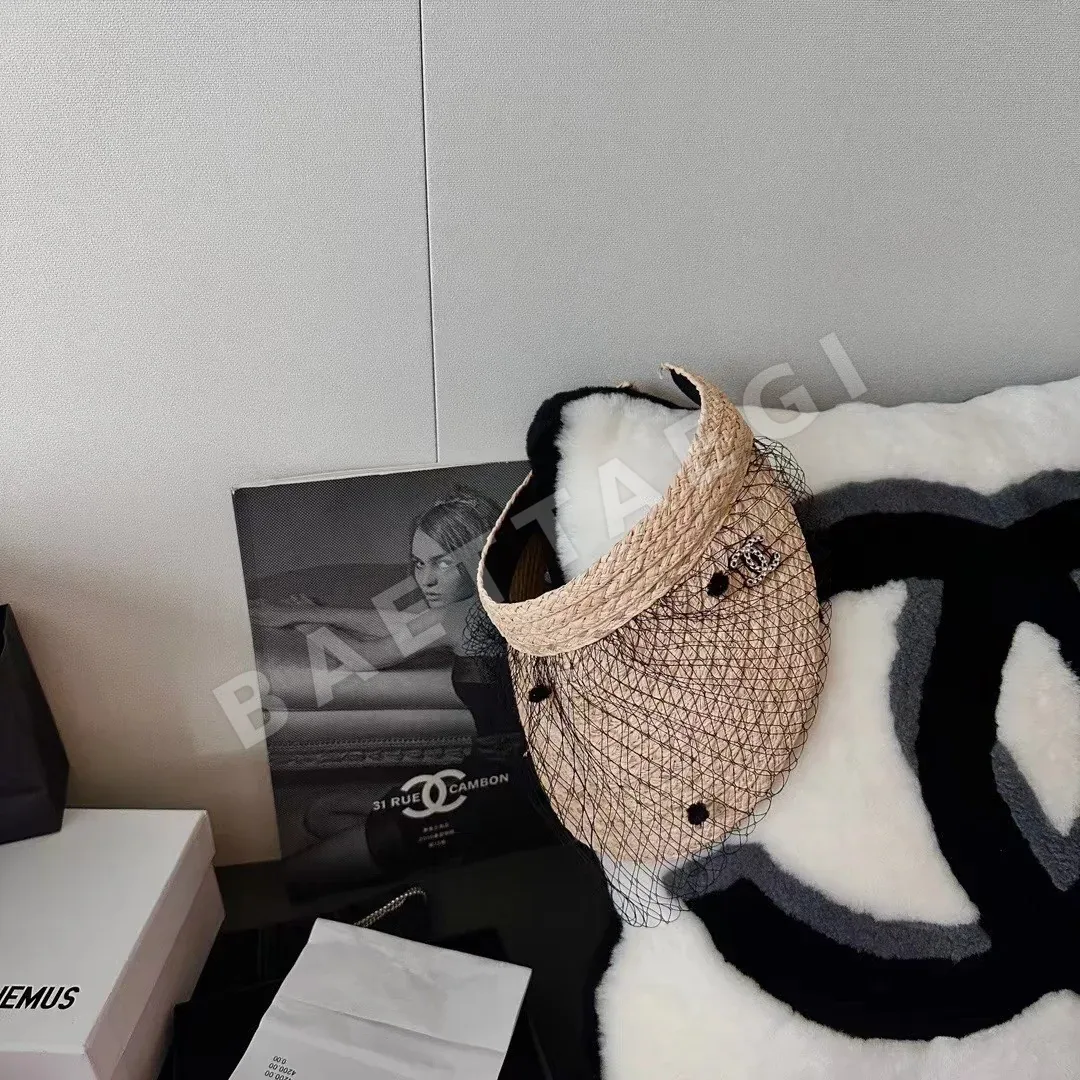 샤넬 메시 라피아 바이저 모자 상세 이미지 4