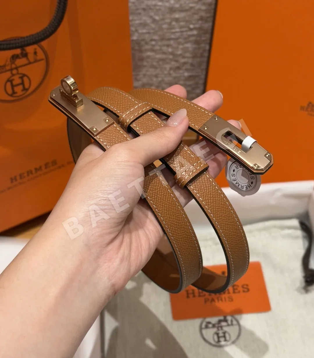에르메스 켈리 버클 앱송 카프스킨 벨트 상세 이미지 2