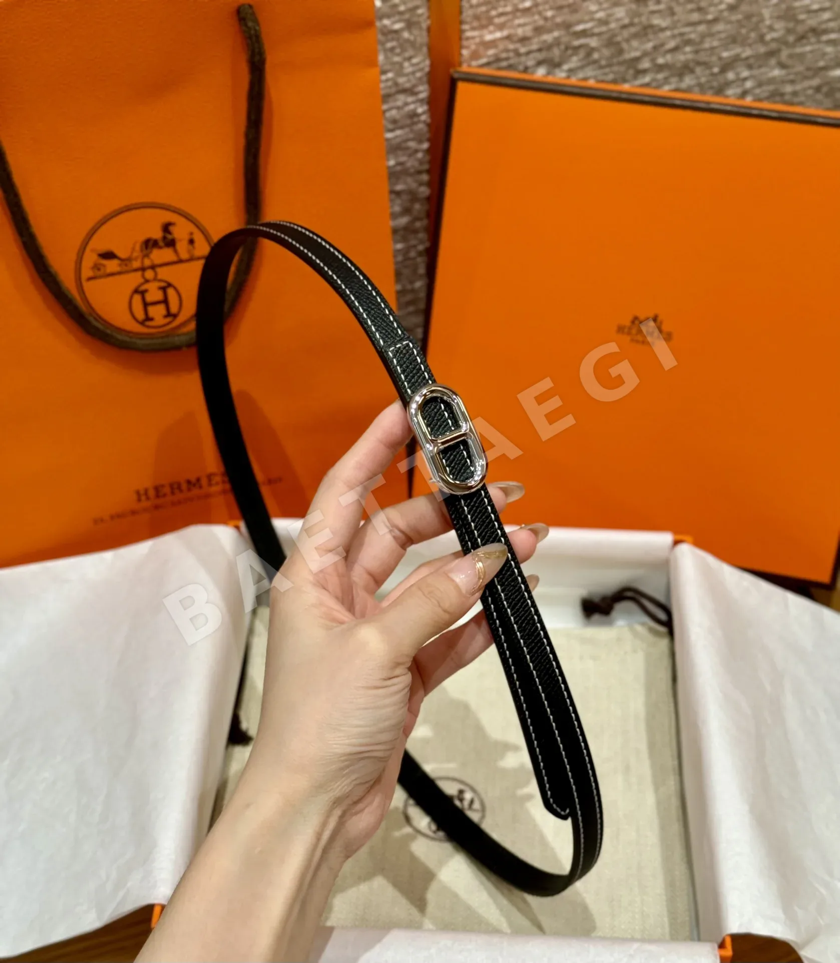 에르메스 셰뉴 당크르 링크 금도금 벨트 상세 이미지 4
