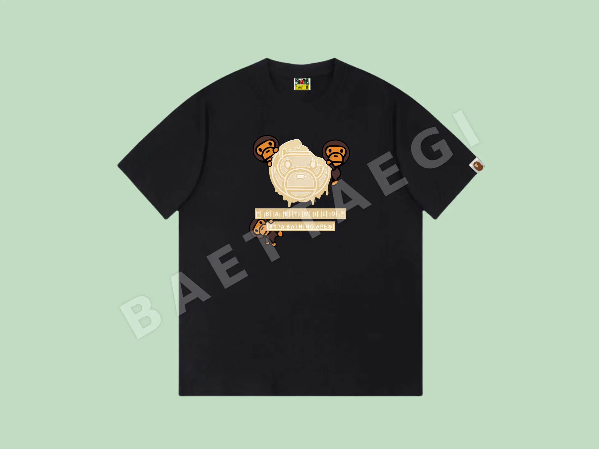 베이프 원숭이 프린트 남성 반팔 티셔츠 B183 90354