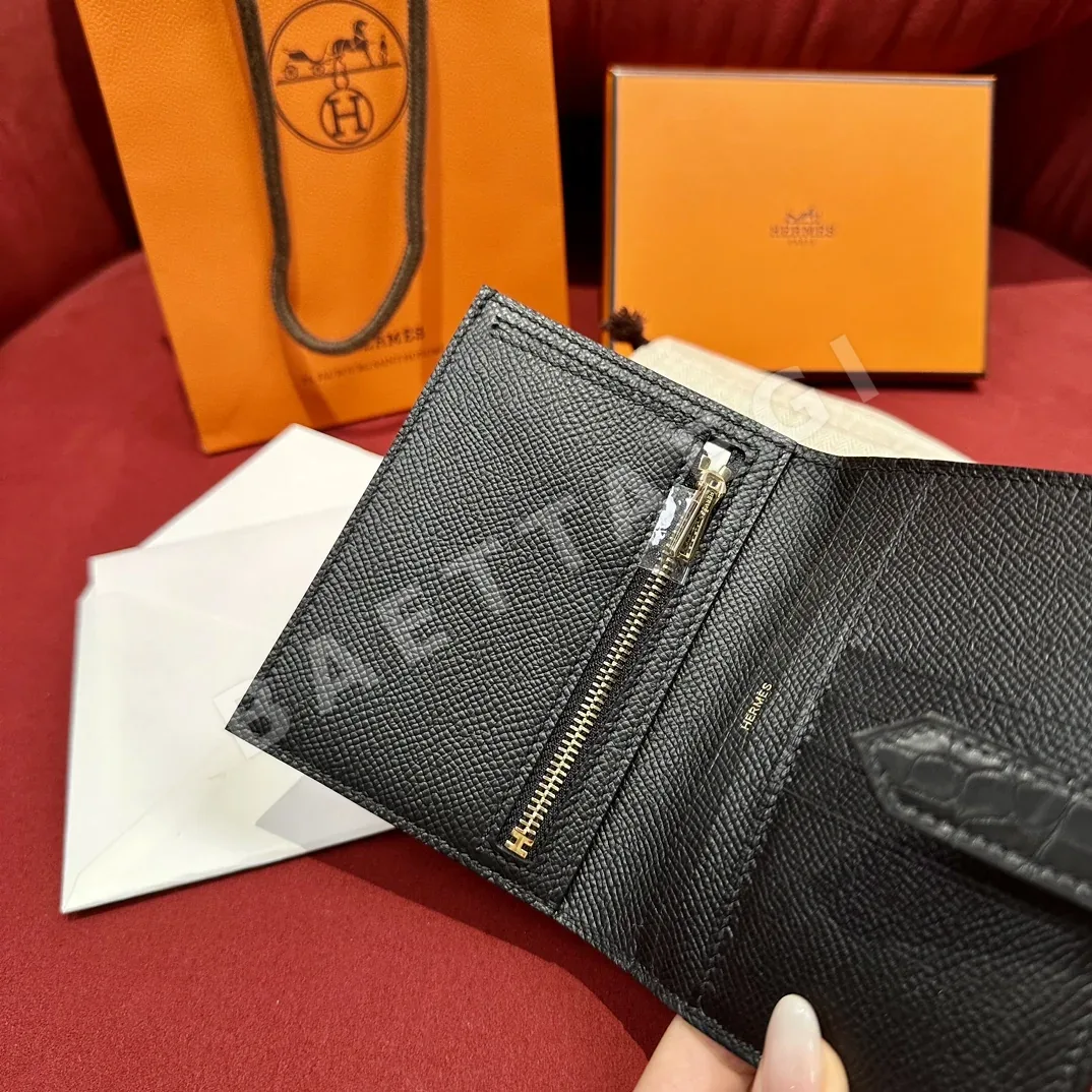 에르메스 골드 잠금장식 악어가죽 지갑 상세 이미지 7