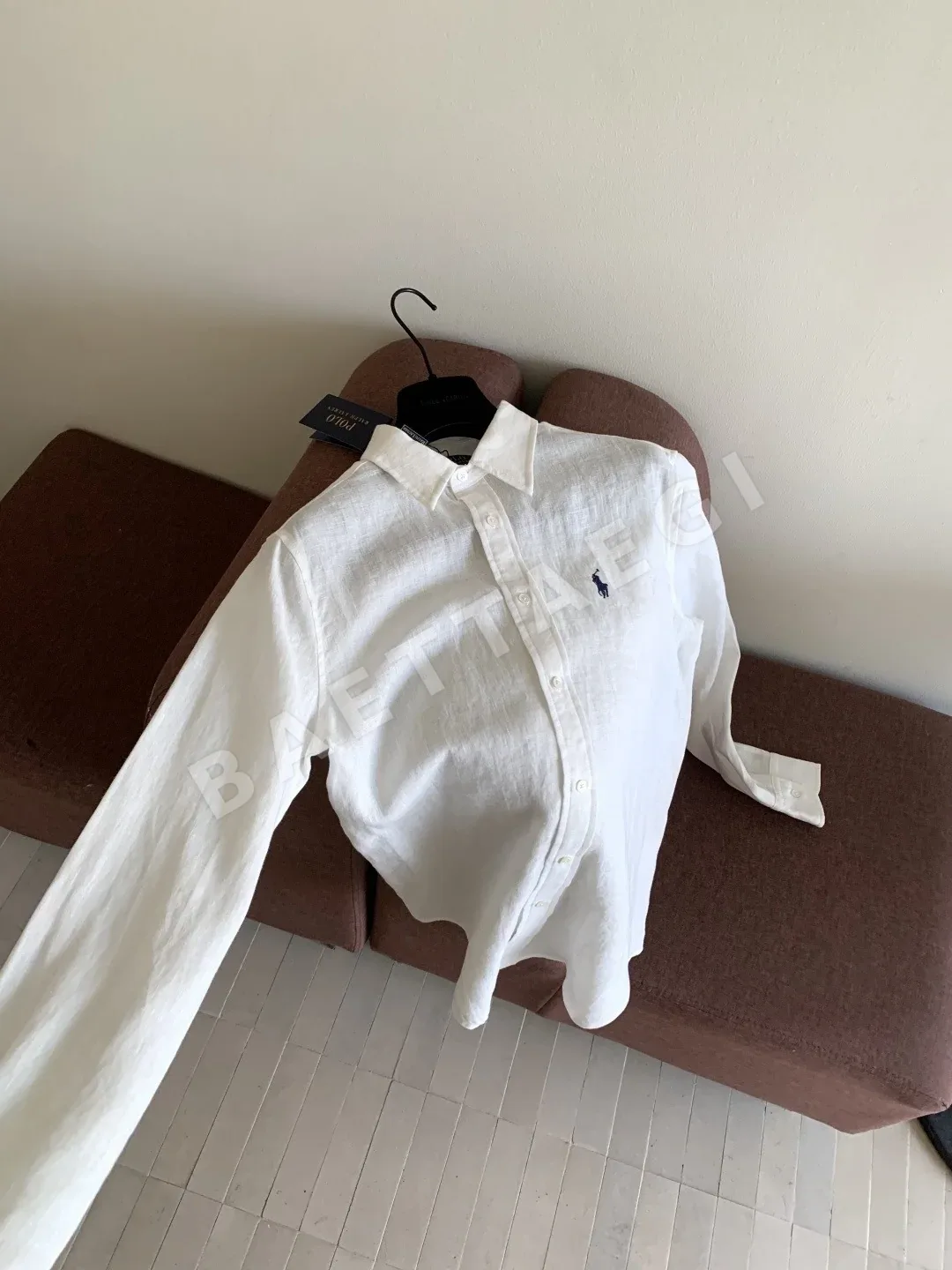 폴로 린넨 버튼다운 여성 셔츠 상세 이미지 4