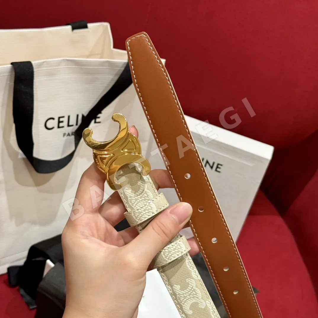 셀린느 트리옹프 양면 가죽 벨트 상세 이미지 5