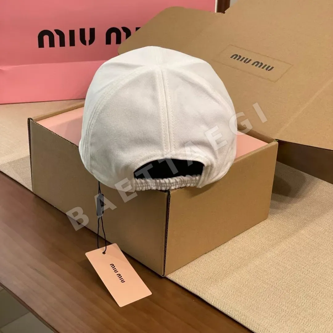 미우미우 자수 베이스볼 캡 상세 이미지 5