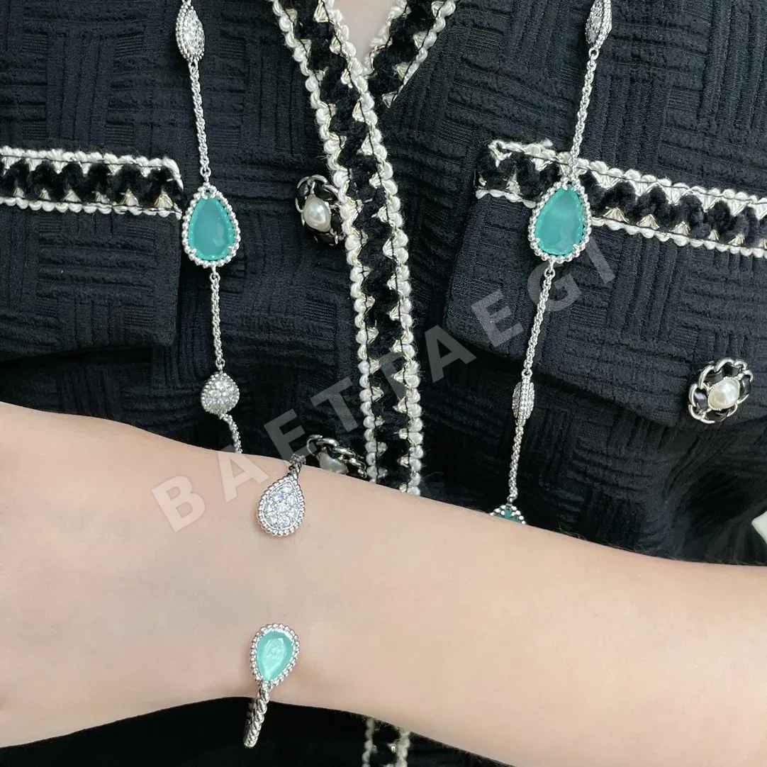 부쉐론 블루그린 칼세도니 다이아몬드 목걸이 상세 이미지 2