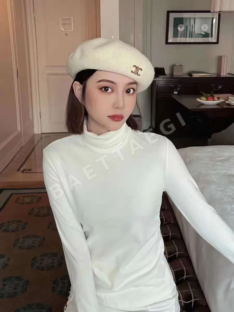 셀린느 울 베레모 모자 83389
