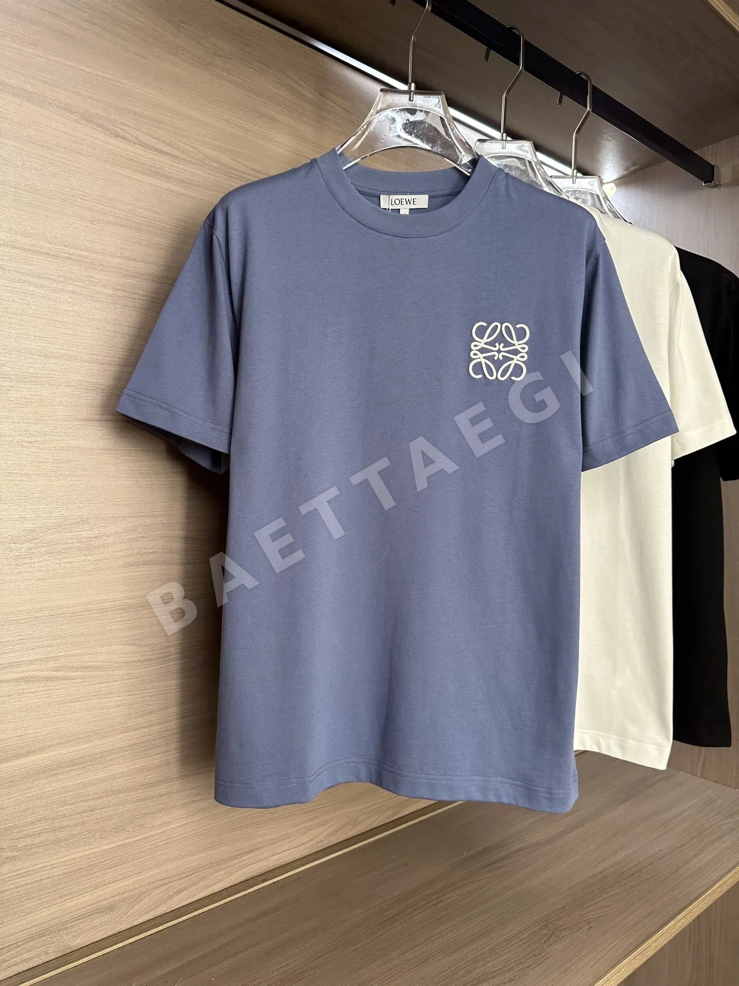 로에베 자수 브랜드 레터링 크루넥 반팔 티셔츠 P220 상세 이미지 8
