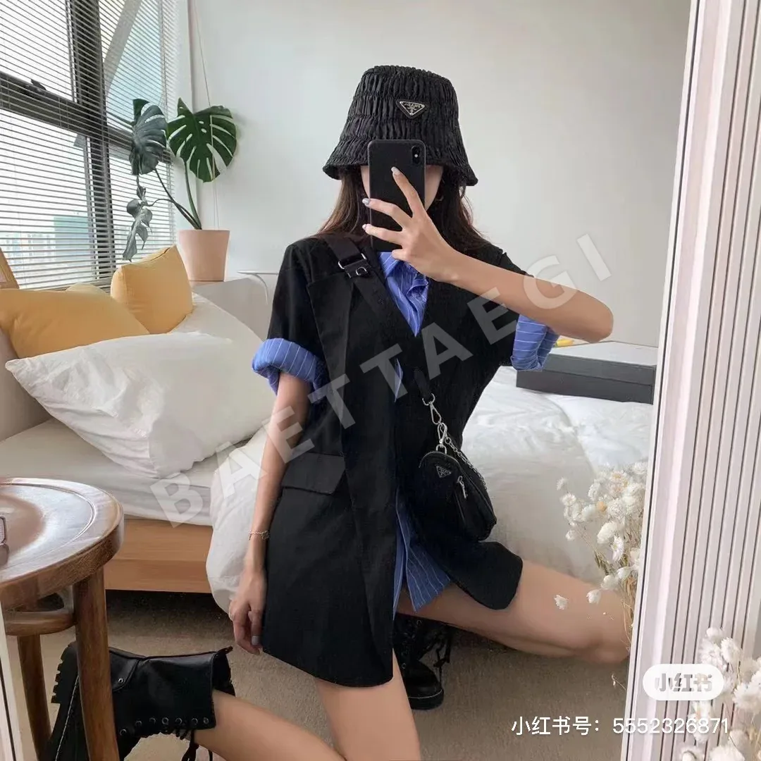 프라다 플리츠 버킷 햇 모자 84982