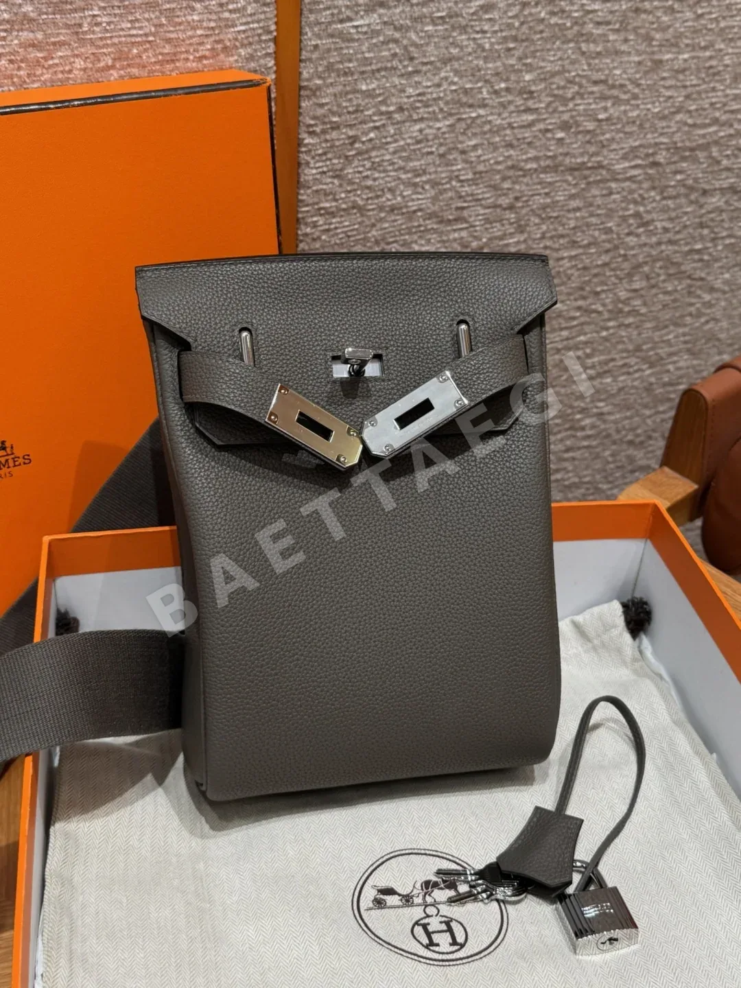 에르메스 핵 아 도 토고 가죽 백팩 상세 이미지 6
