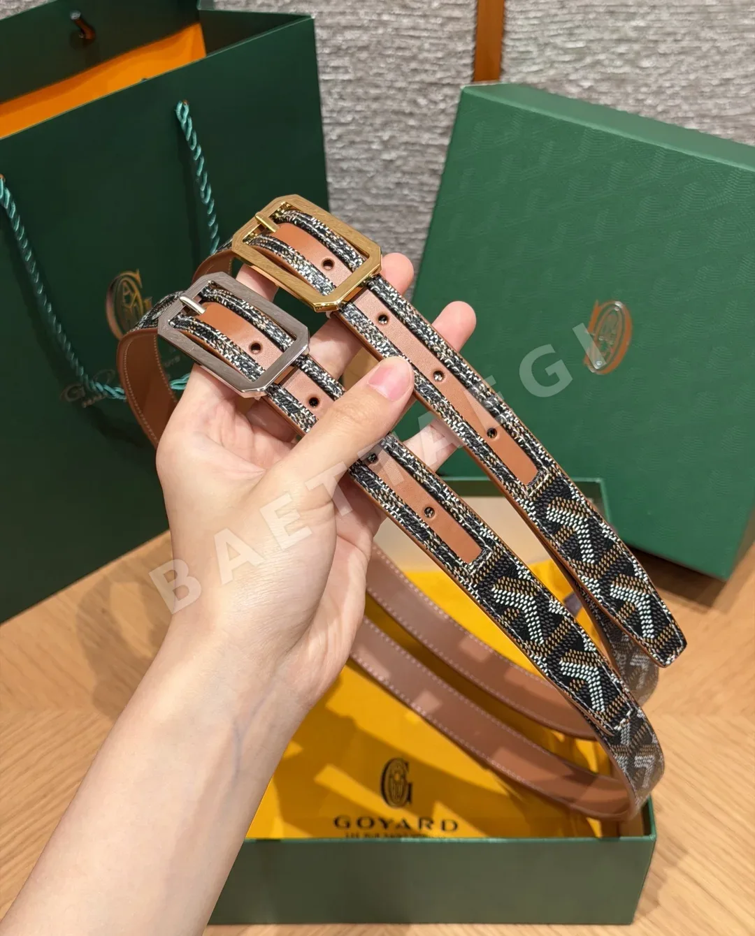 고야드 프레가트 20mm 가죽 벨트 상세 이미지 2