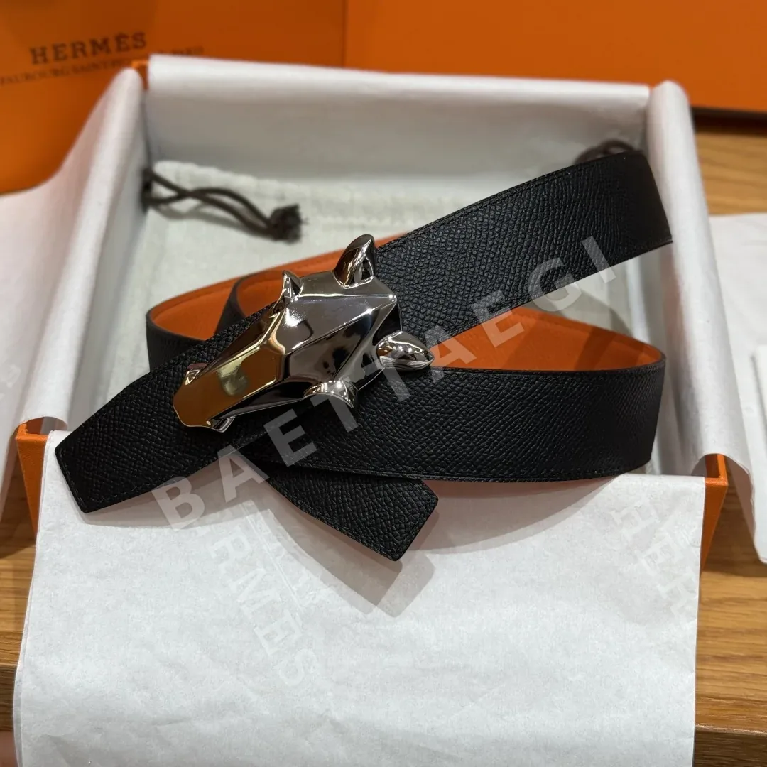에르메스 셰느 당크르 링크 양면 가죽 벨트 상세 이미지 2
