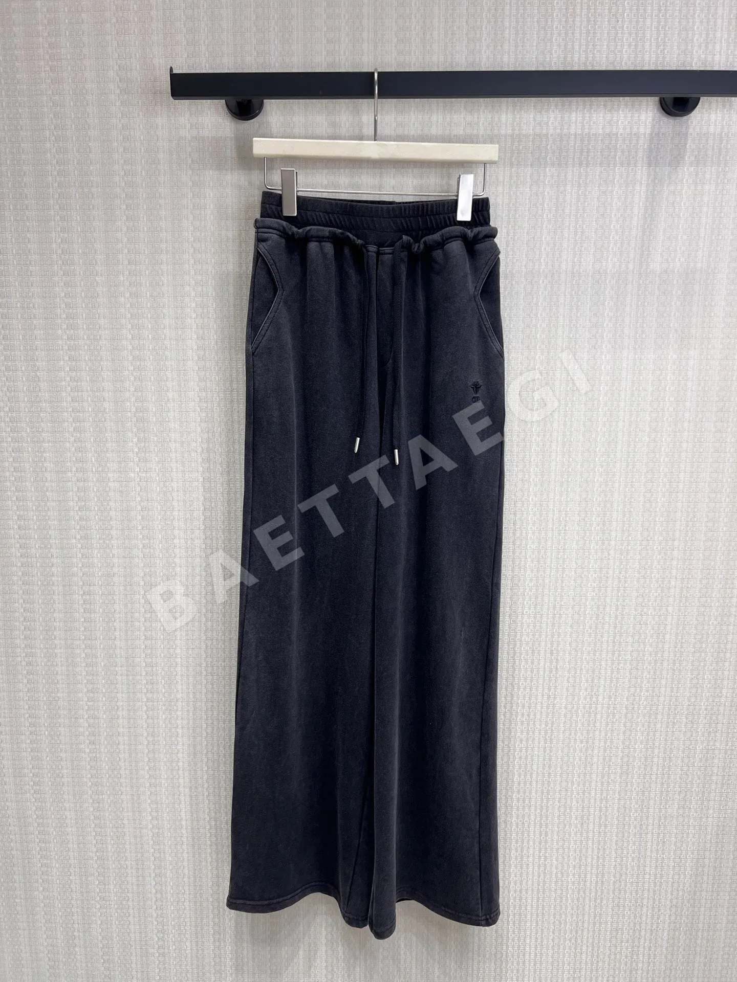 디올 블루 와이드 레그 여성 바지 상세 이미지 4