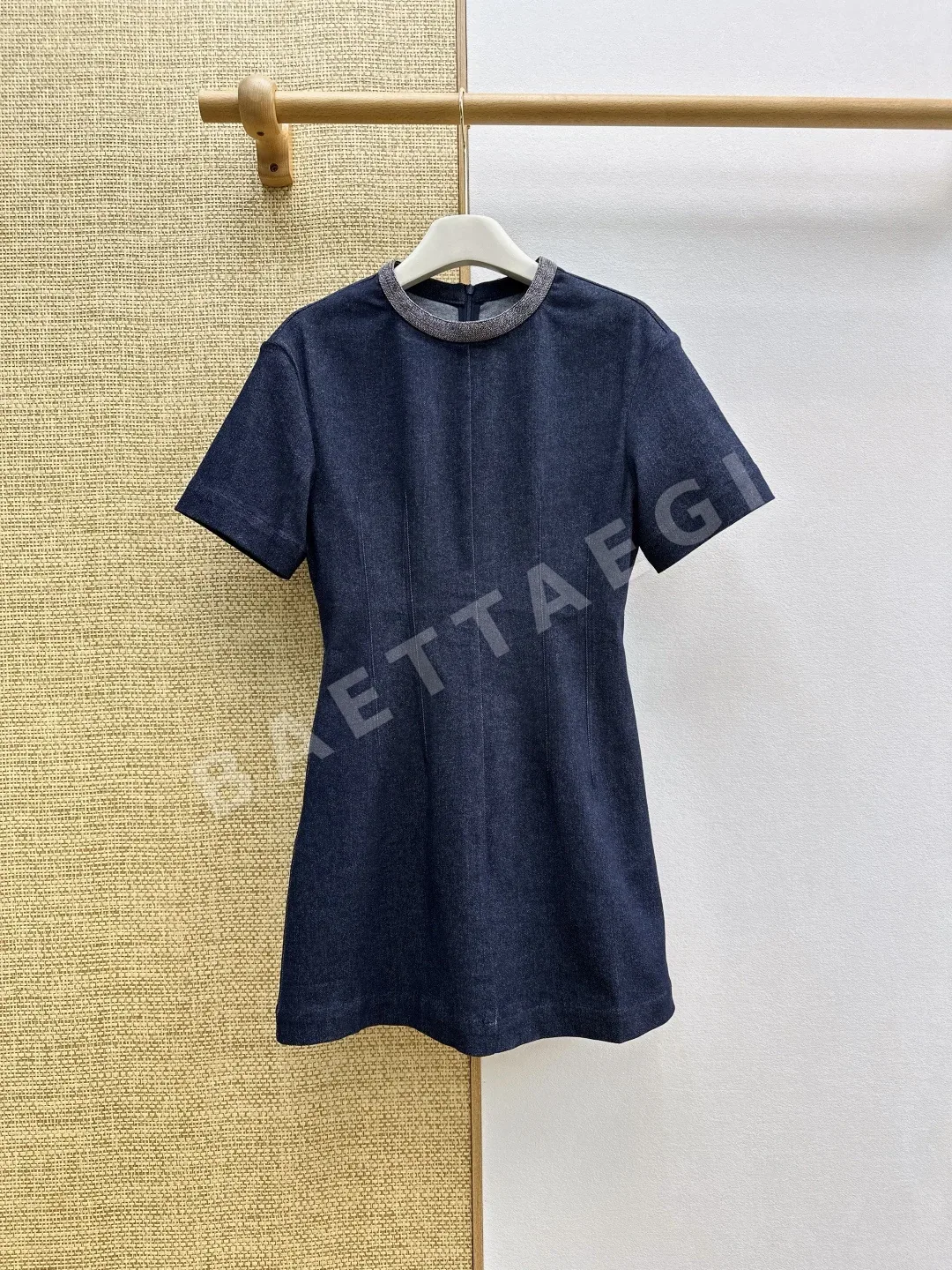 브루넬로쿠치넬리 블루 데님 A라인 미니 반팔 원피스 상세 이미지 2