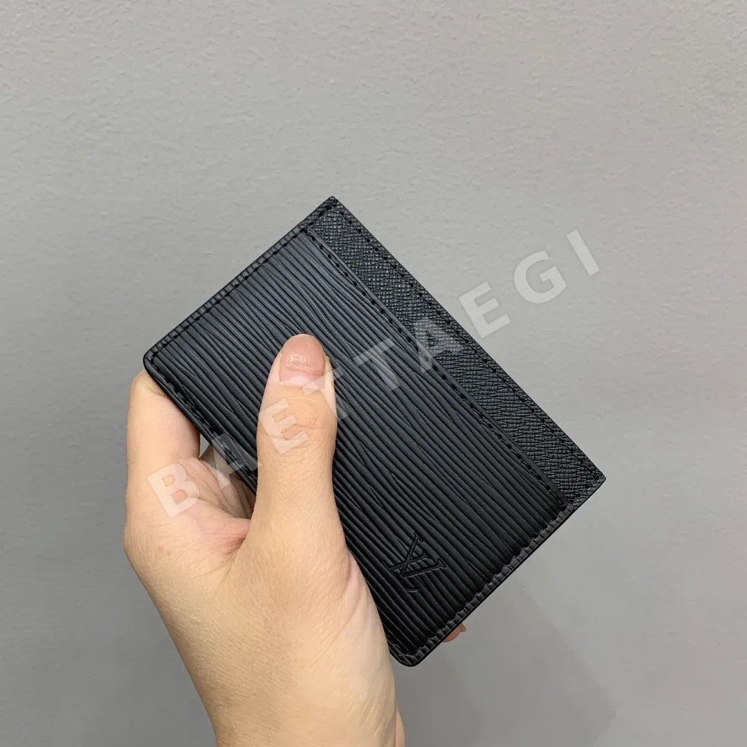 루이비통 물결 무늬 가죽 카드 지갑 M61722