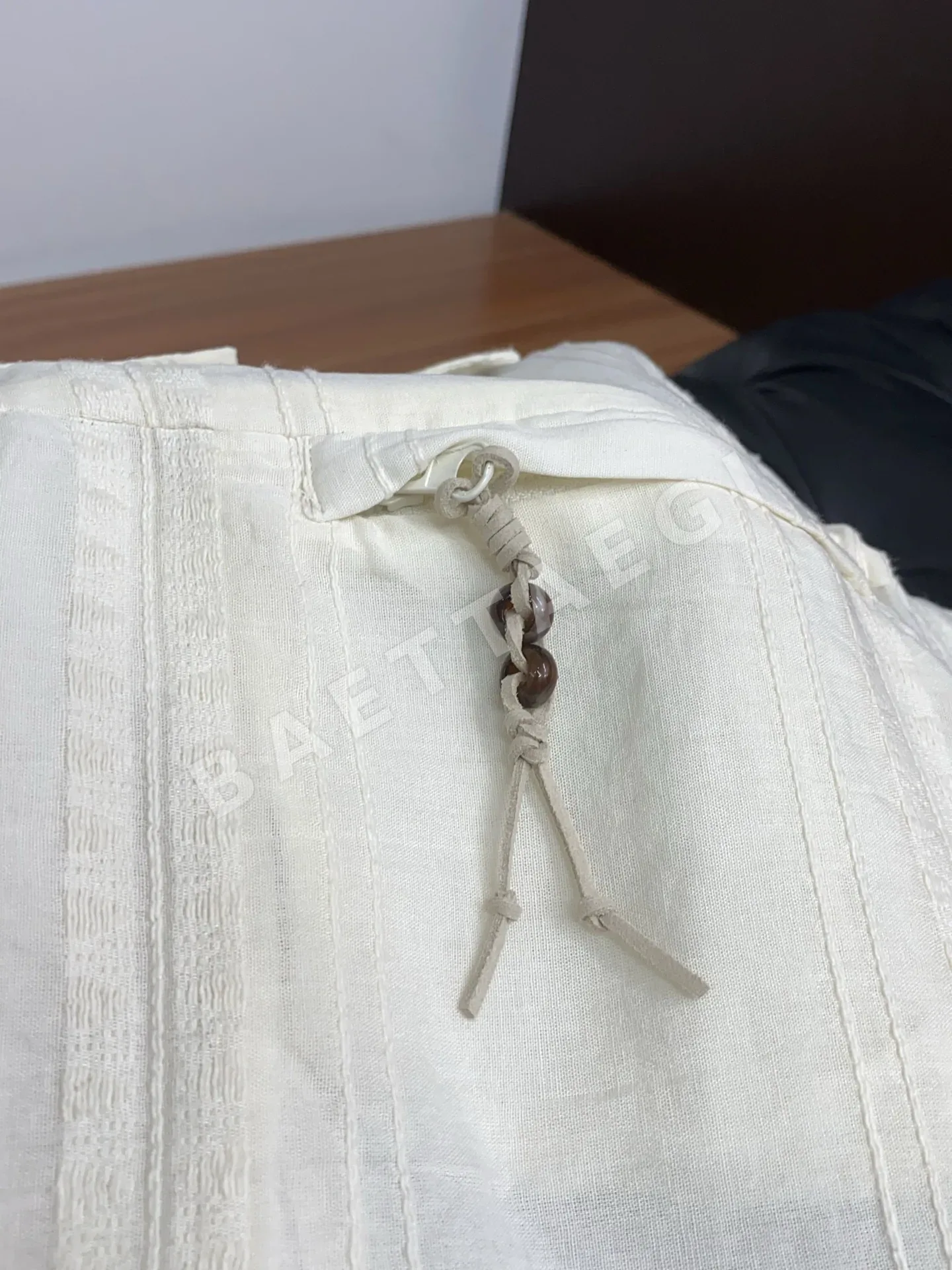 로에베 린넨 와이드 슬리브 프렌치 카라 남성 반팔 셔츠 상세 이미지 8