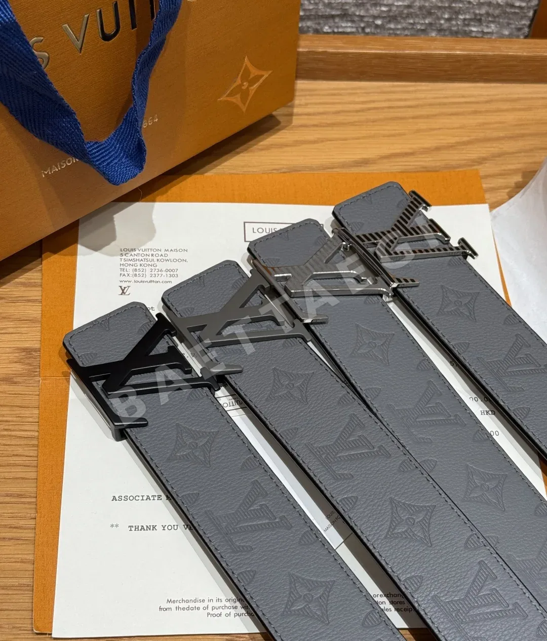 루이비통 이니셜 펄 40mm 양면 가죽 벨트 173043