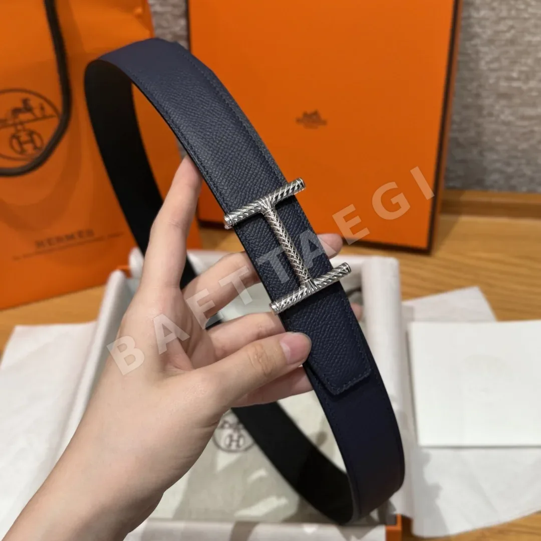 에르메스 Hisso 리버시블 앱송 가죽 벨트 상세 이미지 5